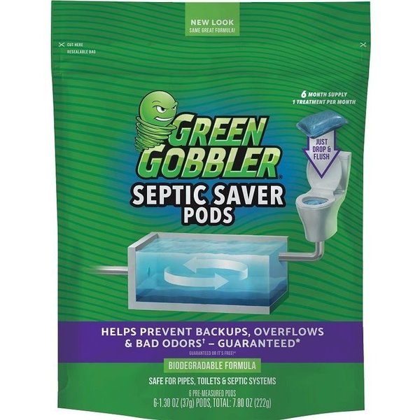 Green Gobbler Septic Saver Enzyme Pac, Powder, Tan, 1277 oz G0017A6